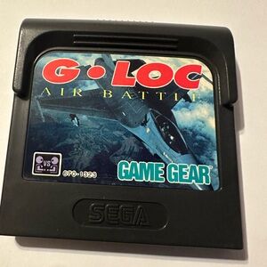 Sega Game Gear G-LOC Air Battle Cartridge and Manual